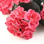 Künstliche Geranien, Blumen, künstliche Pflanze, Geranie, Busch, Blumen, künstliche Flora, Heimdekoration, Zubehör, künstliche Pflanzen (dunkelrosa)