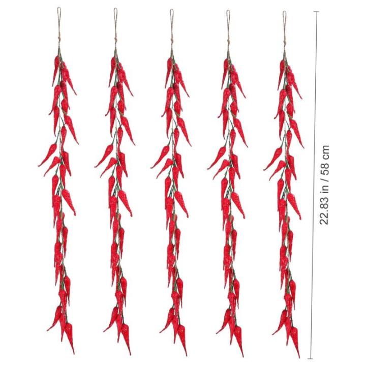 35 STK Chili-Pfeffer-Modelldekoration Künstlicher hängender Pfeffer künstlicher roter Pfeffer wandverkleidung Wand polsterung Pflanzen Wassertisch Spielzeug Fenster-Chili-Anhän