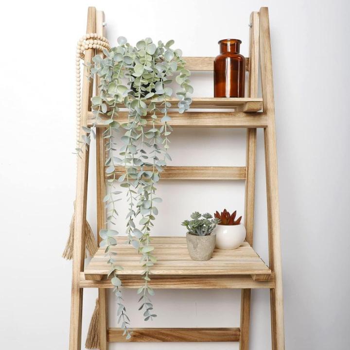 Hangende kunstplant, eucalyptus, hangplant, echt voor muur, kamer, huis, binnen en buiten, plankdecoratie