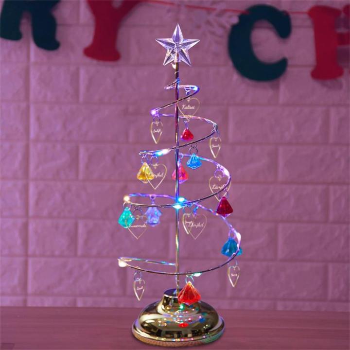 Gepersonaliseerde Sneeuwpop Kerstboom Familienaam Metalen Kerstboom Sneeuwpop Familie Kristal Boom Verjaardag Kerstdecoratie Geschenken, Stijl 8