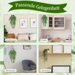 2 stuks , hangende hangplanten, kunstmatige hangplant, kunstmatige klimopslinger voor slaapkamer, keuken, woonkamer, badkamer, balkon, kantoor, vensterbank (groene bamboebladeren)