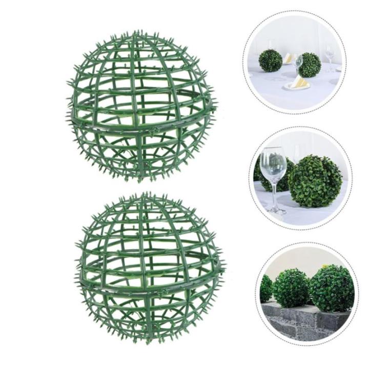 4 Stück Grasballständer Formschnitt-Kugelrahmenhalter grünes Kugelrahmengestell gartenaccessoires pflanzentopf Blumentöpfe Kugelkäfig für künstliche Pflanzen Blumenregalhalt