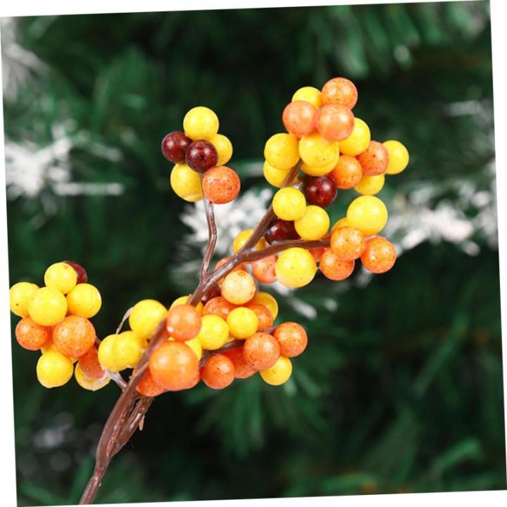Ceramic Ornaments 12 Stück Arrangement-Dekorationen, künstliche Beeren, weihnachtliche Atmosphäre, Weihnachtsparty-Dekorationen, DIY-Urlaubsdekoration, Weihnachtsgirlande, küns