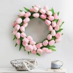 12 stuks latex kunstmatige tulpen - nep tulpen faux roze tulpen echte touch bloem voor thuiskantoor bruiloft decoratie (roze)