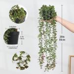 2 stks Nep Hangende Planten Nep Ingemaakte Eucalyptus Groen Planten Kleine Faux Planten Voor Indoor Outdoor Plank Muur Decor
