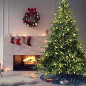 Künstlicher Weihnachtsbaum aus Aspen-Tanne mit Metallständer, voller Weihnachtsbaum, Weihnachts-Weihnachtsbaum für Zuhause, Büro, Party, Innendekoration, saisonale Innendekorat