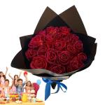 Glitzer-Rosenstrauß – Künstlicher Rosenstrauß, romantische gefälschte unsterbliche Rosenblumen | Hochzeitsstrauß, Home Party Dekoration für Freundin