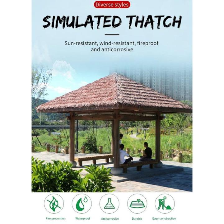 Künstliche Strohfliese Kunststoff Stroh künstlich Für Park Seaside Scenic Spot Dekoration Strohdach Traufe Fake Thatch Bauernhaus Dachdekoration Robuste künstliche Stroh Fake T