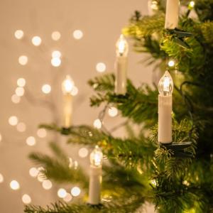 50 LED kerstboom lichtketting 15,7 m kaars lichtketting crème interieur lichtketting kerst kerstboom kaarsen met kabel