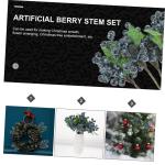 5st Künstliche Beeren Heidelbeerstiel Kranz Beeren Stechpalmenbeerzweige Xams Baumdekor Rote Beere Rote Beerenverzierung Material Für Blumenarrangements Beerenstängel Blue Plast