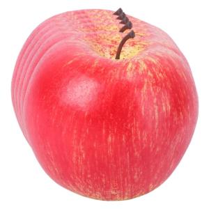4 Sätze Künstlicher Apfel Künstliches Obstdekor Realistisches Fruchtmodell Fengshui-äpfel-Figur Simuliertes Apfelmodell Naturgetreue Fruchtdekore Modelle Harz Rot 5 Stück * 4