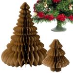 Waben Weihnachtsschmuck, 2 STÜCKE Desktop Weihnachtsbaum Ornament, Weihnachtsbaum-Dekoration Mit Mehrschichtiger Textur Für Weihnachtsfoto-Requisiten, Partydekoration