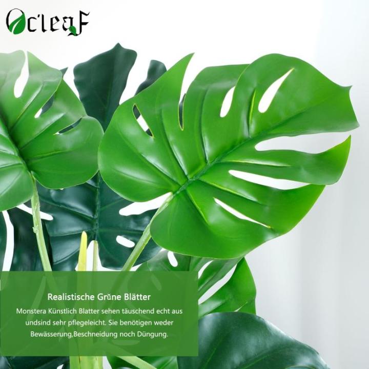 Monstera Monstera , 150 cm, ziet eruit als echt, Monstera decoratieve kunstplant voor thuis, woonkamer, slaapkamer, kantoor, tuin