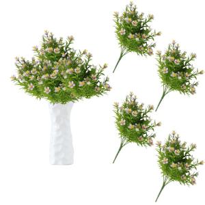 0811 Kunstbloemen, 140 bundels kunstbloemen, outdoor, weerbestendig, als echte , balkonplant voor buiten, balkonbak, tuin, buiten