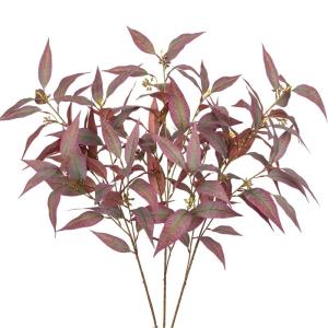 3er-Set Künstliche Eukalyptus Dekozweige Herbst, Künstliche Zweige Herbstlaub Thanksgiving Heimdekoration Indoor Outdoor Dekoration für Hausgarten Hochzeit Kamin Party, Erntedan