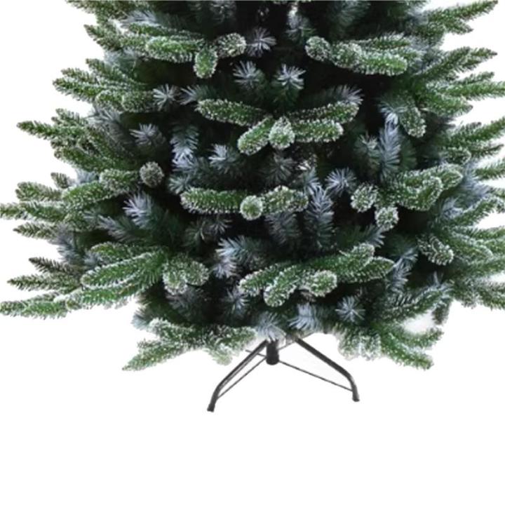Künstlicher Weihnachtsbaum aus Blauer Fichte mit PE- und PVC-Zweigen for Zuhause, Büro, Urlaub, Innen- und Außendekoration, beflockter voller Baum aus Fichte mit Metallscharnier