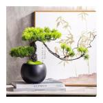 Künstlicher Bonsai-Baum Simulierte Willkommens-Kieferndekorationen im chinesischen Stil, Zypressen, kleine Pflanzen, Wohnzimmer, Heimdekorationen, künstliche Kiefer, Bonsai Küns