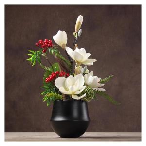 Kunstblumen Tischblumenarrangement für den Innenbereich – 41 cm x 54 cm große Kunstpflanze für die Schreibtischdekoration im Wohnzimmer – Keramikvase für jeden Anlass