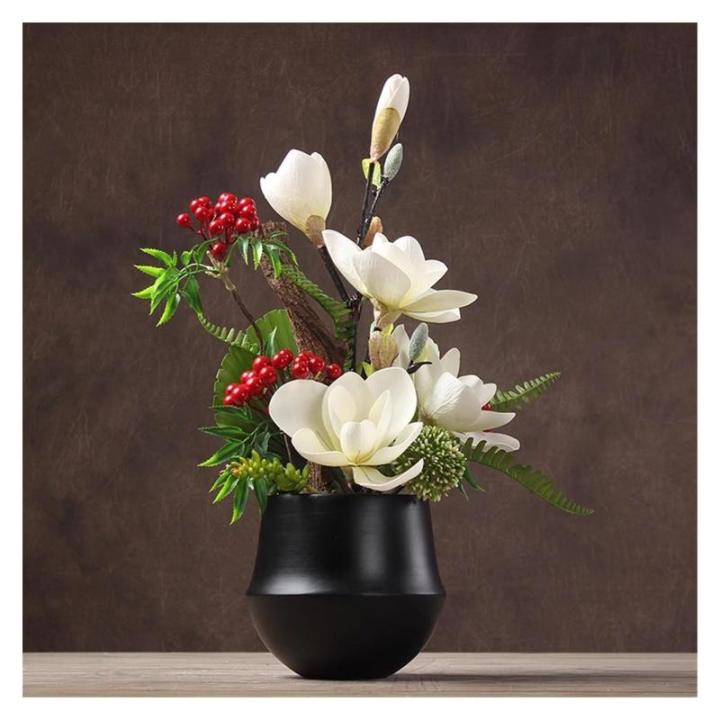 Kunstblumen Tischblumenarrangement für den Innenbereich – 41 cm x 54 cm große Kunstpflanze für die Schreibtischdekoration im Wohnzimmer – Keramikvase für jeden Anlass