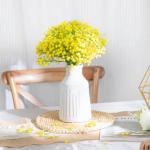 Gypsophila , 10 stuks, Gypsophila , sluierkruid, namaakbloemen, boeketten voor bruiloft, bruid, feest, thuis, herfstdecoratie (geel)