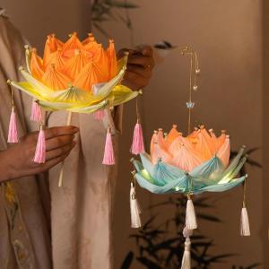 Künstliche handgehaltene Blumenkerzenlichter,Blumenkerzenlampe für das Mondfest und die asiatische Hochzeitsdekoration