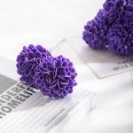 , 20 stuks dahlia-bloemen met bladeren en stelen, doe-het-zelf paarse dahlia-schuim bloem voor bruiloft, boeketten, bloemen, centerpieces, arrangementen feesttafels,