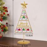 Gepersonaliseerde familienaam, kerstboom, kristal, boom met naam, metaal, Kerstmis, sneeuwpop, boom, familieboom, kerstdecoratie, cadeau voor familie, stijl 10-1