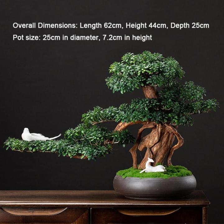 Künstlicher Bonsai-Baum Bonsai-Baum, künstlicher Wacholder-Bonsai, künstlicher Bonsai-Baum, Dekor, Schreibtischpflanzen for Zuhause, Büro, Vitrine, Innendekoration, Desktop-Dis