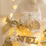 Mini Weihnachtsbaum 40CM Klein Tannenbaum mit Beleuchtung, Tischdeko Christbaum mit LED Lichterkette und Weihnachtskugel, Künstliche Weihnachtsbäume Geschmückt für Weihnachten 