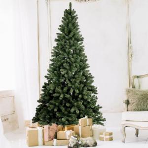 7,5 Fuß künstlicher Weihnachtsbaum mit 1480 PVC-Zweigen, Stabiler Metallständer, schneller Aufbau, automatisches Spreiz- und Schließdesign für einfache Weihnachtsdekoration (5