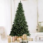 7,5 Fuß künstlicher Weihnachtsbaum mit 1480 PVC-Zweigen, Stabiler Metallständer, schneller Aufbau, automatisches Spreiz- und Schließdesign für einfache Weihnachtsdekoration (1