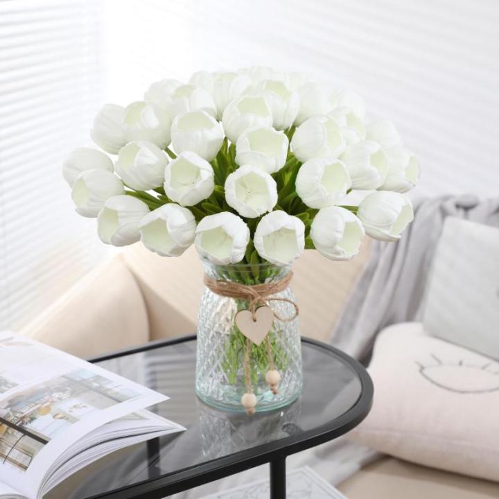 Kunstmatige tulpen (wit, 15 stuks)