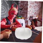 4 Stück Simulation Kürbisform weihnachtsdeko Halloween Dekoration streudekor Halloween Halloween-Kürbis-Handwerk künstliche gefälschte Kürbisse Fälschung weißer Kürbis Min