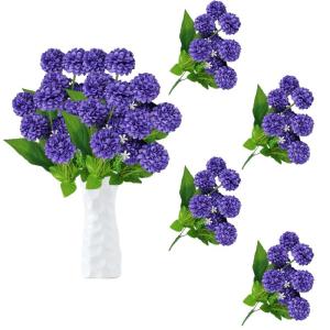 Fake Flowers 36 Stück Künstliche Hortensienblüten Real Touch Künstlich Blumen wie Echte Hortensien für Hochzeit Zuhause Hotel Party Blumenarrangement 0505