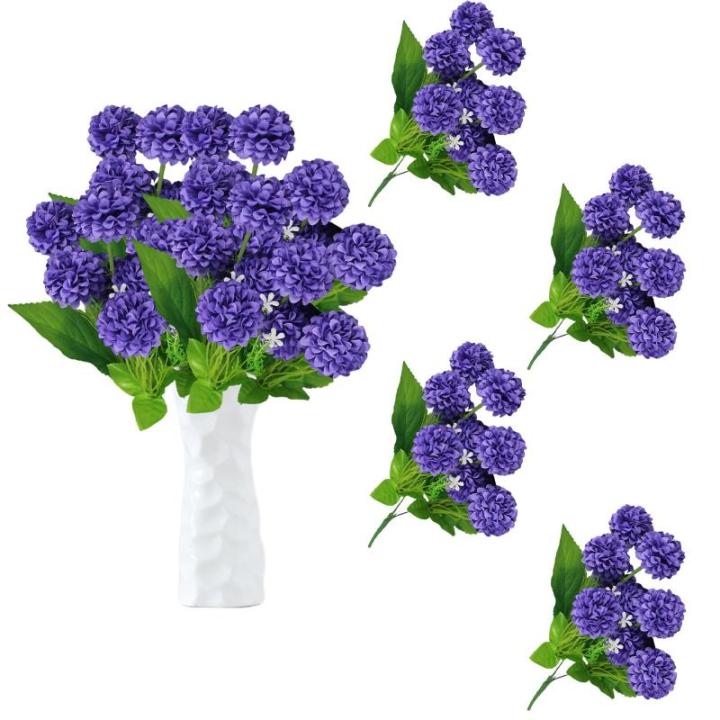 Fake Flowers 36 Stück Künstliche Hortensienblüten Real Touch Künstlich Blumen wie Echte Hortensien für Hochzeit Zuhause Hotel Party Blumenarrangement 0505