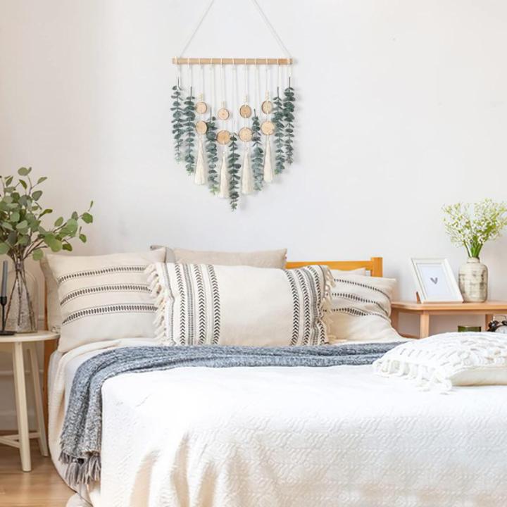 Kunstmatige hangplanten, eucalyptus, bladeren, kunstmatige planten, eucalyptus, takken, voor tuin, binnen, buiten, hangplant, kunstdecoratie, woonkamer, slaapkamer, groen en