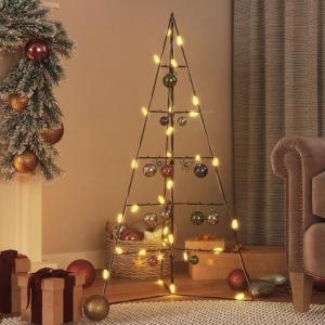 Metall-Weihnachtsbaum für Dekorationen Schwarz 100 cm, Tannenbaum Künstlich, Christmas Tree, Tannenbaum Deko, Weihnachtsbäume, Christbaum - 359600