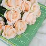 Realistische künstliche Rosensträuße für Küche, Garten, Hochzeit, Tafelaufsatz, Dekoration, 12 Stück