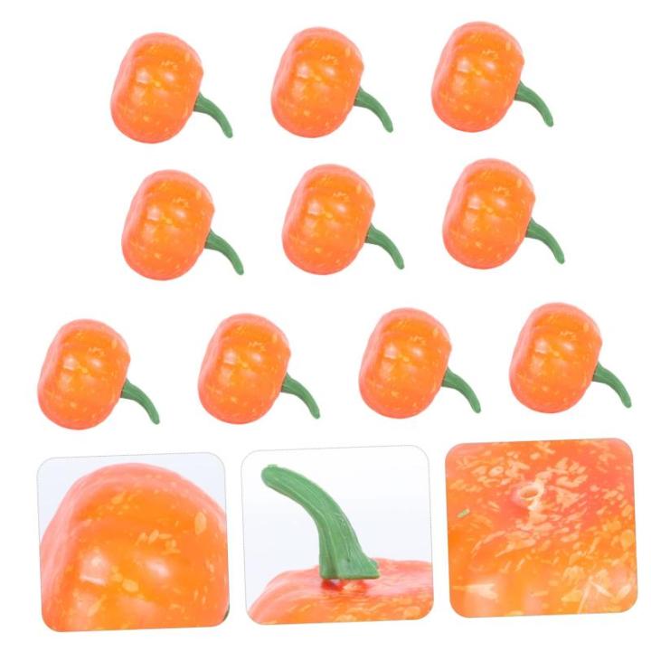 8 Sätze Künstlicher Kürbis Mini-kürbis-Requisiten Halloween-Kranz Halloween Kürbis Halloween Pumpkin Nachgeahmte Kürbisstütze Naturgetreues Kürbisdekor Plastik Yellow 10 St