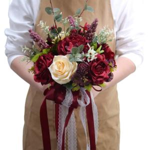 Europäischer künstlicher Rosenblumenstrauß, Simulation koreanischer Hochzeitsstrauß für Valentinstag, Hochzeit, Brautfotografie