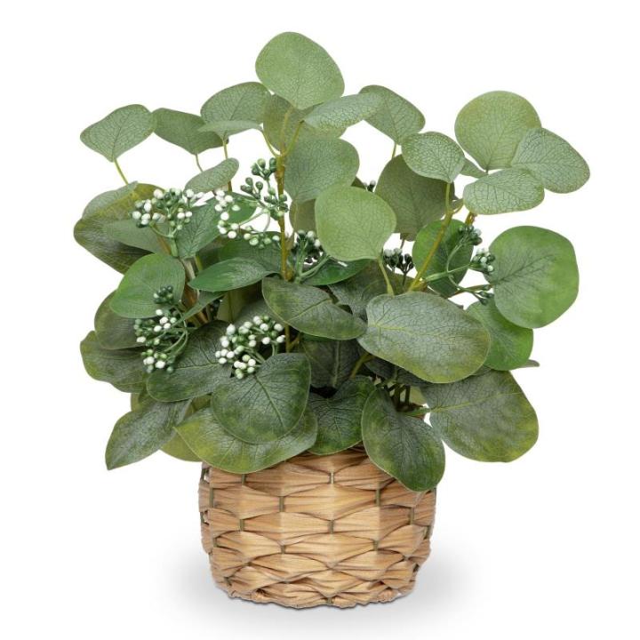 Kunstplant eucalyptus decoratie, kunstmatige eucalyptus in pot, decoratieve plant, kamerplanten
