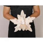 Große Weihnachtsblumen, 30cm, 6 Stück, künstliche Weihnachts Blumen Samt, Weihnachtsbaum Blumen Ornamente, gefaltet, für Weihnachtsdekoration, Neujahr,Hochzeit ﻿ (Champagner)
