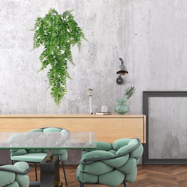 4 stuks groene kunstmatige hangende planten plastic planten nep klimop wijnstok nep-planten, kunstmatige trailing planten voor muur indoor buiten tuin bruiloft wanddecoratie