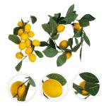 10 STK Simulation Zitronenrattan Künstliche Zitronenrankengirlande Obstdekor Künstliche Fruchtgirlande Blumenverzierungen Künstliche Girlande Szene Kunstpflanze Yellow Plastik