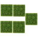 5 stuks gesimuleerde mosschuimsimulatie, moswand, groen mos voor plantenbakken, bruiloftsdecoraties, schuimplaat kunstmos wanddecoratie binnen container