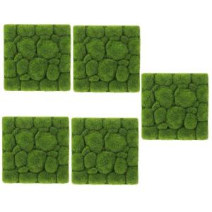 5 stuks gesimuleerde mosschuimsimulatie, moswand, groen mos voor plantenbakken, bruiloftsdecoraties, schuimplaat kunstmos wanddecoratie binnen container