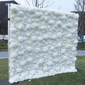 Blumen-Wandpaneel, Weiße Rosen Und Narzissen, Künstlicher Blumenhintergrund Für Hochzeitsfeier, Blumen-Geburtstagsdekorationen, Hängende 3D-Kunstrosen Und Narzissen-Wanddekorat
