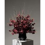 Kunstblumen Künstliches Blumenarrangement im chinesischen Stil – handgefertigte Blumenkunst aus Keramik und Silikon, lebensechte Topfpflanze für Zuhause für jeden Anlass