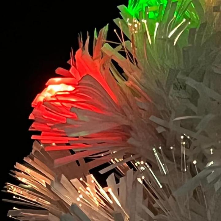 Künstlicher Weihnachtsbaum mit Beleuchtung Weiß 64 cm Glasfaser Christbaum Dekobaum Kunstbaum Tannenbaum Weihnachten Künstlicher Weihnachtsbaum für Weihnachtsdeko