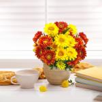 30 hoofden kunstmatige gerbera madeliefjes met dauwdruppel, 2 kleuren zijden madeliefjes die er echt uitzien met 3 vormige bladeren, nepbloemen die schitteren in het zonlicht voor